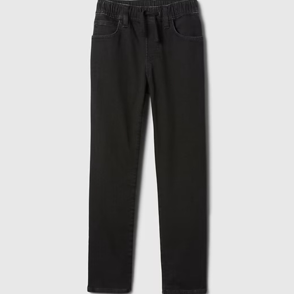GAP denim Kids Black SuperSoft original straight leg pull on jeans